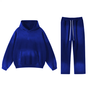 Ensemble de survêtement vintage en molleton de coton ample, jogging délavé, survêtement personnalisé à jambes évasées, lavage à l'acide, Haus Industries - Product Image 4