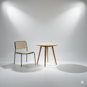 SOLOBEAT Solid <b>Wood</b> Modern <b>Round</b> Stool & Living Room <b>Coffee</b> <b>Table</b> Handcrafted Wooden Seat - Product Image 3