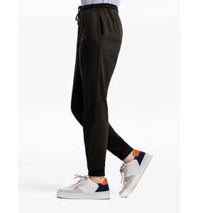Vente en gros de pantalons de survêtement ajustés de couleur unie pantalons en polaire empilés en éponge française pantalons de survêtement pour hommes pantalons de jogging pour hommes - Product Image 3