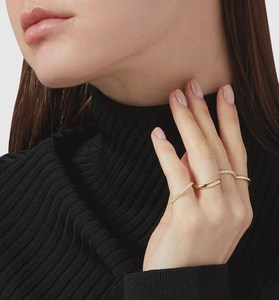 Anillo de Eternidad con Diamantes de Laboratorio Multienlace Entrelazados en Oro Amarillo de 18K o Plata de Ley 925, Color DEF, Claridad VS VVS, con Conector Giratorio - Product Image 5