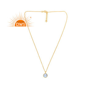 สร้อยคอจี้อัญมณีควอทซ์ชุบทอง18K คู่ชุบทอง18K สำหรับผู้ผลิตเครื่องประดับ - Product Image 1