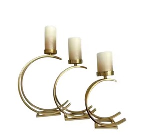 Modern Metal Candle Holder Decorative Centerpiece for <b>Living</b> <b>Room</b> Home Decor Stylish Accent <b>Stand</b> - Product Image 5