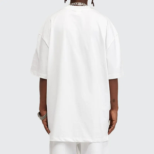 Custom Logo Men Streetwear Oversize Blank <b>Cropped</b> <b>Top</b> T-shirt 100% Cotton Heavyweight Eco-Friendly Breathable Drop Shoulder Boxy - Product Image 2