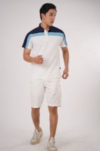 Polo de aspecto deportivo moderno para hombre, Polo de golf de piqué de poliéster a rayas con contraste elegante, uniforme de pareja, ropa de hombre, fabricante - Product Image 5