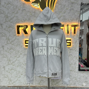 Best <b>Sale</b> Pure Quality Factory Made Zipper Hoodie Rhinestone Zip up Jacket Acid <b>Wash</b> Vintage <b>Washed</b> Men Fleece Streetwear Hoodie - Product Image 3