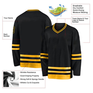 Jersey de Hockey sobre Hielo Personalizado de Última Generación, de Alta Calidad, con Impresión por Transferencia de Calor, Impermeable, 100% Poliéster, de Secado Rápido, OEM, Ajustado - Product Image 2