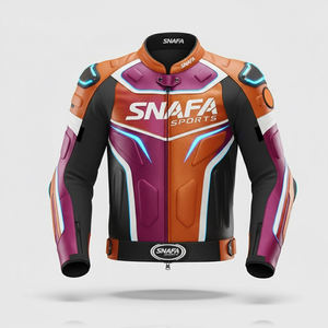 Chaqueta de Motociclista de Cuero Genuino, Chaqueta de Cuero de la Más Alta Calidad, Chaqueta de Carreras de Motocicleta Impermeable Personalizada al por Mayor para Hombre - Product Image 1