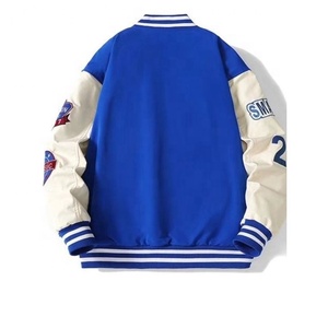 Veste universitaire unisexe personnalisée brodée par l'équipe de baseball polaire polyester/coton lettre de support d'hiver pour le lycée pour hommes - Product Image 2