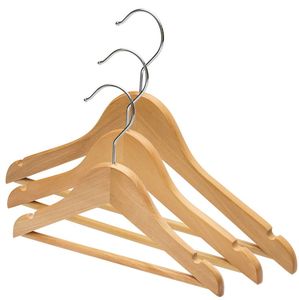 STORAGE COAT HOT SELLING WHOLESALE <b>WOODEN</b> <b>HANGERS</b> for Displaying Clothes Bags in Kitchen Wardrobe or Bathroom - Product Image 5