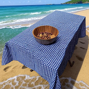 American Style Checkered Dining <b>Tablecloth</b> Woven Cotton Gingham Fabric Washable Customizable Home and Outdoor Use Modern Style - Product Image 6
