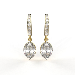 Avarta Jewellery Mystic Moissanite Pendientes de gota de oro - Product Image 2