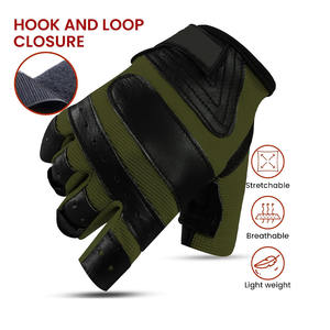 Gants de fitness en élasthanne avec logo personnalisé pour l'haltérophilie entraînement sportif avec protection de la paume - Product Image 2
