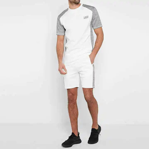 2026 New Arrival High-Quality Fashionable Custom Logo Plain <b>Twin</b> <b>Sets</b> | Latest Design T-Shirt and Shorts Solid Color Short <b>Set</b> - Product Image 5
