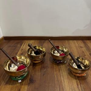 Cuenco con sonido de Metal de bronce hecho a mano, tema de Chakra de estilo tradicional para la práctica diaria de meditación, artesanías de Metal budista - Product Image 2