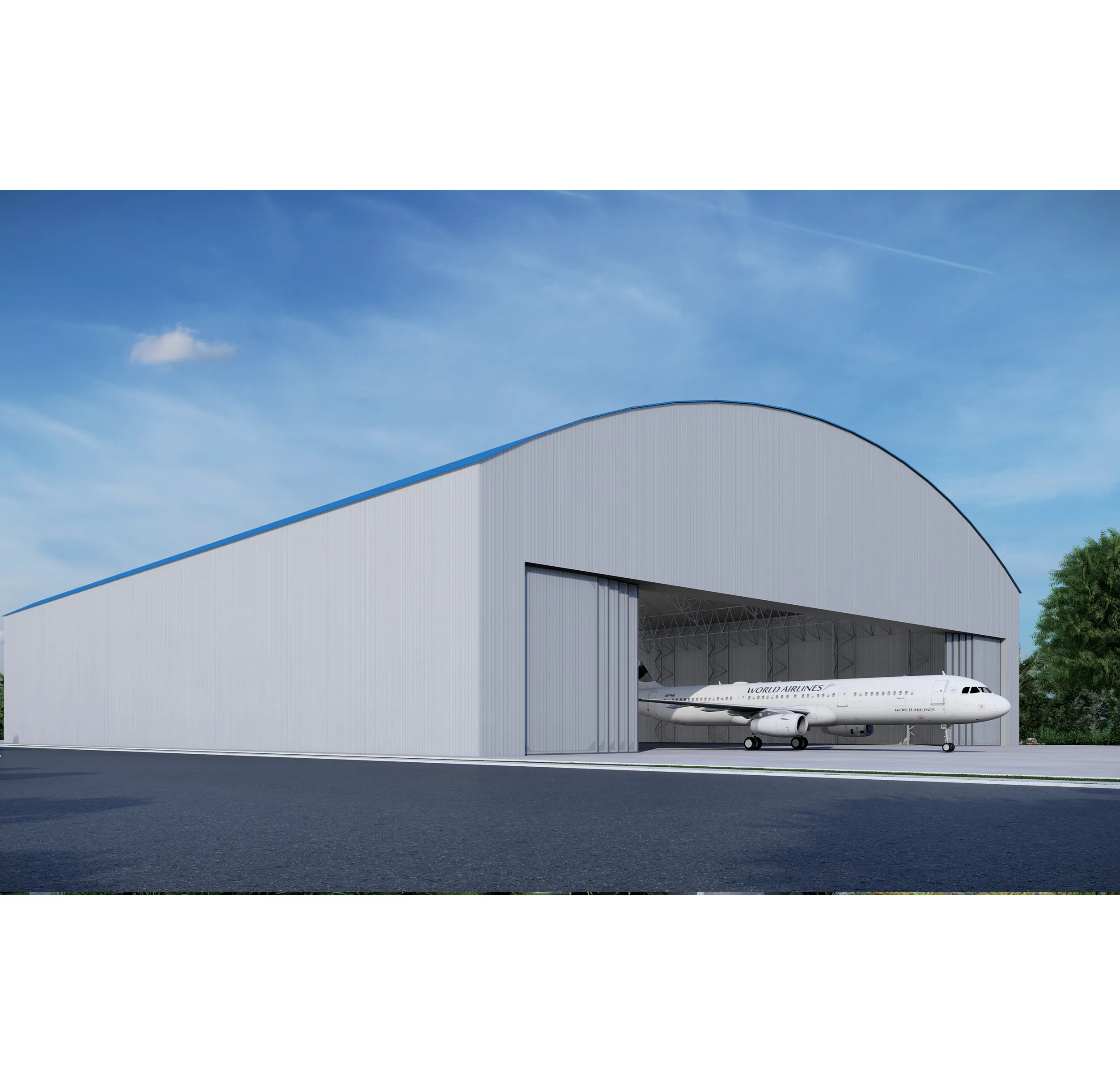 Prefabricated warehouse light weight steel structure building with good design
