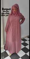 Ensemble deux pièces de style arabe musulman pour femme, nouvelle collection printemps-automne, grande taille, chemise à manches longues et pantalon, mode décontractée en polyester
