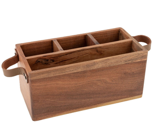 New Eco Friendly Wooden <b>Caddy</b> Spoon Holder Stand for Home <b>Kitchen</b> Usage Best Quality Wooden Cutlery Holder - Product Image 5