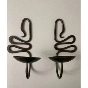 Portavelas de Metal Resistente para Montar en la Pared, Acabado Negro, Perfecto para la Decoración de la Iluminación del Hogar, Sala de Estar y Dormitorio - Product Image 5