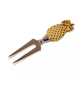 Fourchette à fromage en métal avec manche en forme d'ananas Fourchette à fromage neuve Ensemble de couverts en métal New Look en prix de gros Fourchette à couverts - Product Image 1
