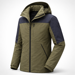 Veste coupe-vent pour homme avec doublure en mesh et poches zippées, veste softshell imperméable multifonction de qualité supérieure, utilisable toute l'année - Product Image 6