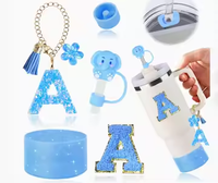 Accessoires pour verres à boire avec paille en silicone MU, poudre scintillante, pour bars