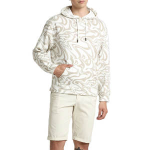 Conjunto de Sudadera con Capucha y Pantalones Cortos Casuales de Otoño para Hombre, 100% Algodón, Transpirable, Color Sólido, Diseño Nuevo, Venta al Por Mayor - Product Image 1