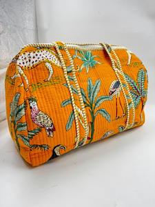 กระเป๋าผ้านวมซาฟารี Kantha หรูหราทำจากผ้าฝ้าย100% (ซิป) จุของได้มากทนทานใส่เล่นกีฬาได้เยอะ - Product Image 2