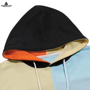 Automne hommes pull à capuche Logo personnalisé brodé solide bloc de couleur unie polyester coton dégoulinant impression hiver sweats à capuche - Product Image 5