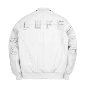 แจ็คเก็ตหนังแท้กันลมกันน้ำสำหรับผู้ชาย, เสื้อแจ็คเก็ตปกตั้งโลโก้ด้านหน้าสไตล์วินเทจย้อมสีธรรมดาสำหรับฤดูหนาวทุกขนาด - Product Image 2