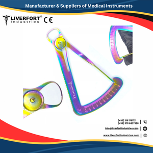 Calibrador de corona Iwanson Dental de acero alemán, calibrador de resorte de medición de espesor multicolor instrumento de laboratorio azul calibre de ortodoncia CE - Product Image 5