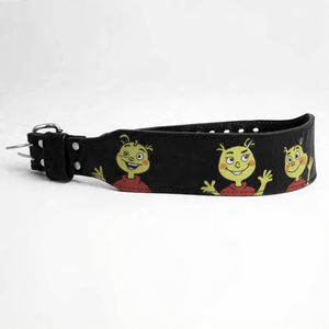 10MM PU Leather <b>Cartoon</b> Print Belts Double Prong Weightlifting Anime Leather Belt PU Gym Leather Belts - Product Image 4