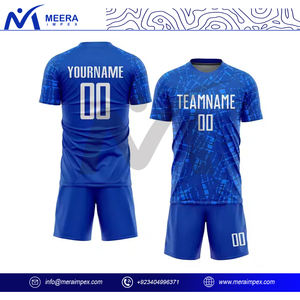2025 dernière conception bleu couleur football uniforme personnaliser impression tissu respirant col rond grande taille maillot de Football pour unisexe - Product Image 2
