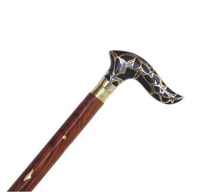 Bastón de madera con mango de latón Bastones hechos a mano para hombre mujer 36 pulgadas - Product Image 1