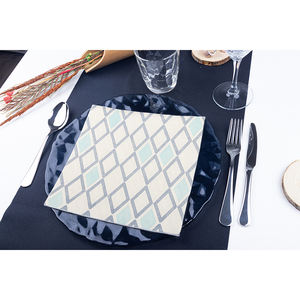 Servilletas Azules con Estampado Tresmall de 40x40cm, Bambulux Eco, 480 Unidades, B2B - Product Image 1