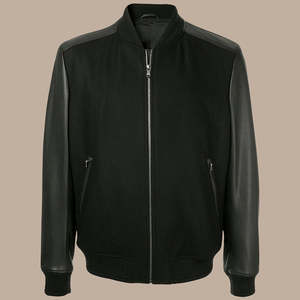 Vestes en cuir respirantes pour hommes 100% Style fermeture éclair confortable avec col montant Tenue décontractée pour l'hiver - Product Image 2
