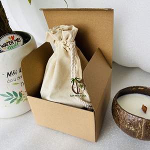 Decoración de lujo Vela de cáscara de coco personalizada de color simple Variedad de aromas Vela de coco Vela perfumada de cera de soja - Product Image 2