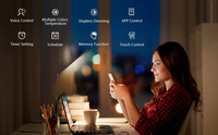 Alexa google homekit 5 niveaux de luminosité réglable 600lm kit de lampe de bureau intelligente et dispositifs système pour IOS Android