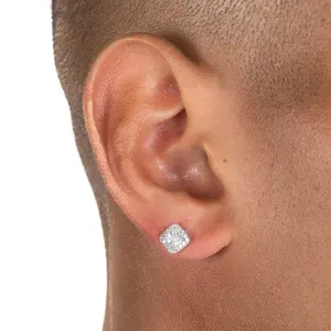 Modernos Pendientes con Diamantes Corte Princesa para Eventos y Cualquier Ocasión - Product Image 1