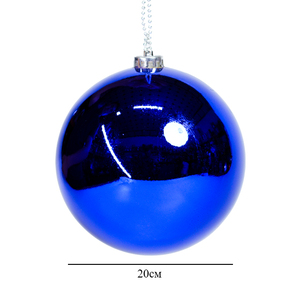 Décorations du Nouvel An, boule d'arbre de Noël en plastique de haute qualité, grande taille, finition lisse et brillante, couleurs assorties - Product Image 5