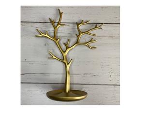 Organizador de soporte de árbol, collar de polvo negro de Metal de hierro, pulsera de exhibición, pendientes y bandeja de anillo, soporte de joyería, colgador de Metal - Product Image 4