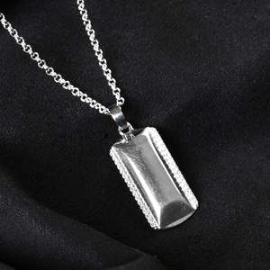 Compre Collares con Colgantes de Plata de Ley 925 para Hombres y Niños, con Patrón Geométrico en Rodio, Oro de 18k, Circonita, Diamante, Perla, Oro Rosa, a la Moda - Product Image 2