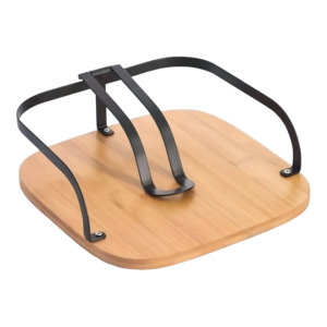 Best Sale Luxury Black Square Metal Napkin Holder Wooden Base Bamboo Paper Material Kitchen Dining <b>Tabletop</b> Countertop <b>Storage</b> - Product Image 1