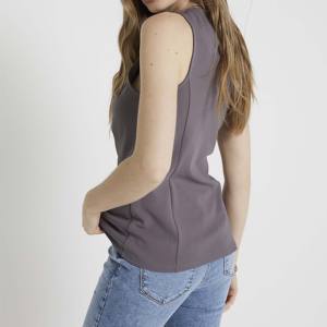 Chaleco de Lona Transpirable para Mujer con Cuello Camisero, Sin Mangas, con Bolsillos, Relleno de Algodón, Personalizable - Product Image 6