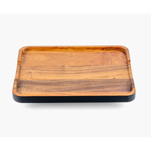 Plateau de service alimentaire écologique en bois de teck massif couleur naturelle matériau de haute qualité étanche à l'eau durable pour une utilisation à domicile dans les restaurants - Product Image 3
