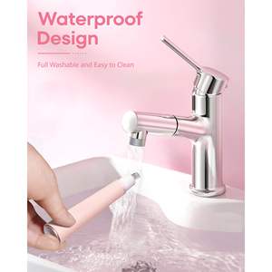 Tondeuse portable étanche rechargeable 2-en-1 pour poils du nez et des oreilles pour femmes, facile à nettoyer, pour peaux sensibles, en plastique, alimentée par USB - Product Image 5