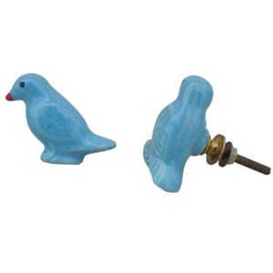 Boutons de tiroir en céramique bleue de qualité supérieure, poignées de commode, porte d'armoire de cuisine, vente en gros BK-13 - Product Image 1