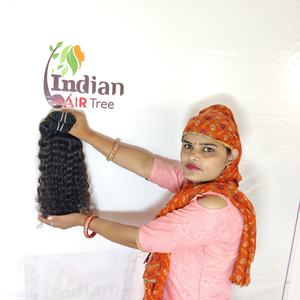 Cheveux humains vietnamiens vierges non transformés couleur naturelle paquets bouclés noirs 100% Machine Double trame Extensions de donneur unique - Product Image 2