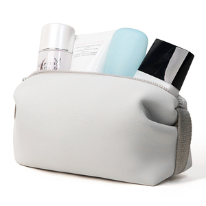 Custom Eco-Friendly Neoprene Zipper Soft Handle Lightweight Makeup Pouch Organizer <b>Waterproof</b> Large Capacity Cosmetic <b>Bag</b> - Product Image 5