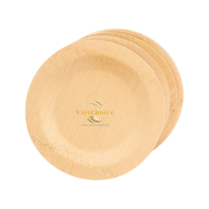 Meilleure vente d'assiettes jetables en bambou personnalisées plats ronds compostables biodégradables de haute qualité du Viet Nam - Product Image 5