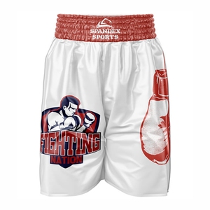 Pantalones cortos de boxeo ligeros personalizados profesionales Ropa de artes marciales profesionales para partidos de entrenamiento con diseño de logotipo personalizado - Product Image 1